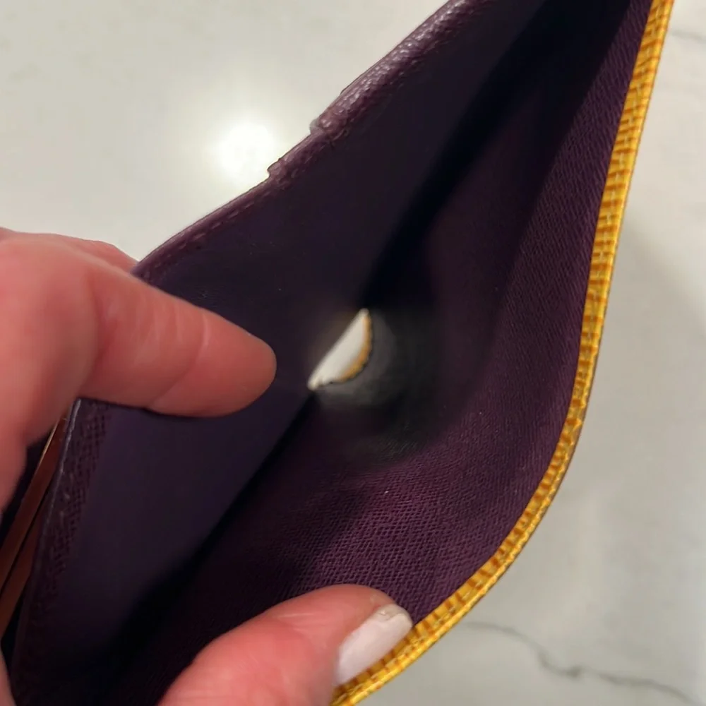 Louis Vuitton Viennois Epi Yellow Wallet